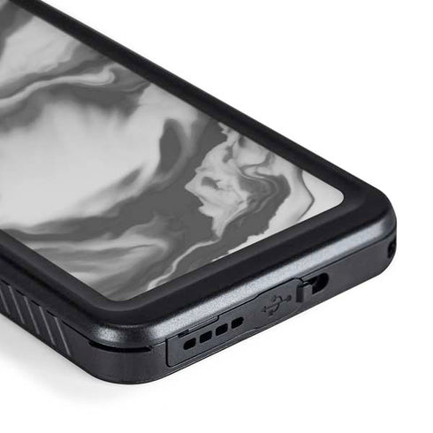 Grey Marble Ink Galaxy S24 Plus Waterproof Case