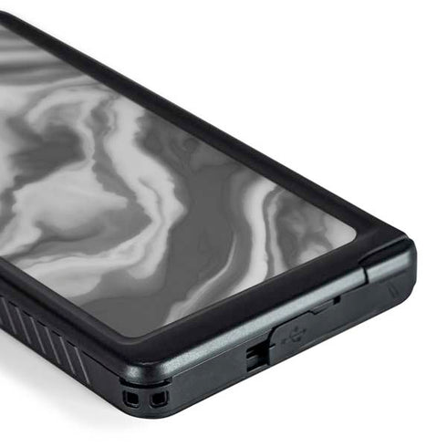 Grey Marble Ink Galaxy S24 Ultra Waterproof Case