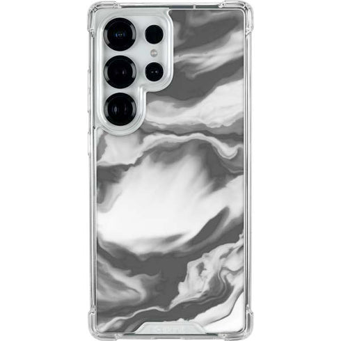 Grey Marble Ink Galaxy S25 Ultra Clear Case
