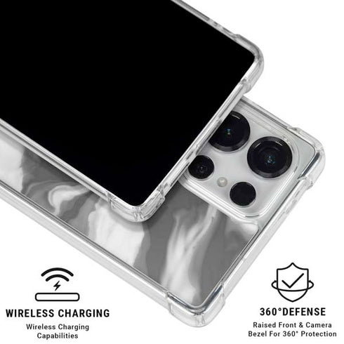 Grey Marble Ink Galaxy S25 Ultra Clear Case