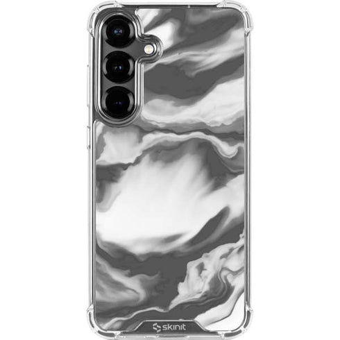 Grey Marble Ink Galaxy S26 Plus Clear Case