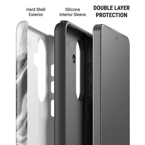 Grey Marble Ink Galaxy S26 Plus Impact Case