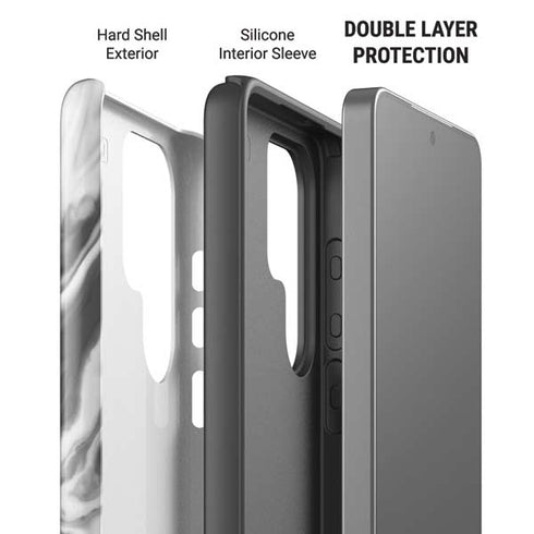 Grey Marble Ink Galaxy S26 Ultra Impact Case