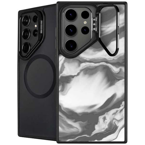 Grey Marble Ink Galaxy S26 Ultra Kickstand Case