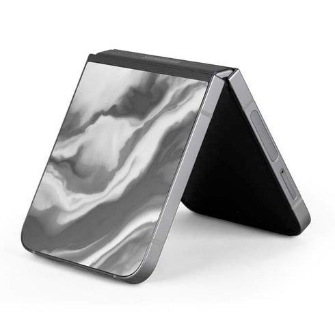 Grey Marble Ink Galaxy Z Flip6 Skin