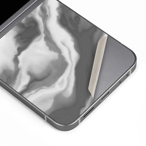 Grey Marble Ink Galaxy Z Flip6 Skin