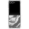 Grey Marble Ink Galaxy Z Flip7 Clear Case