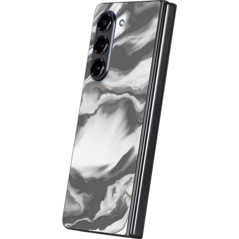 Grey Marble Ink Galaxy Z Fold5 5G Skin