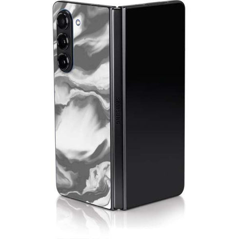 Grey Marble Ink Galaxy Z Fold5 5G Skin