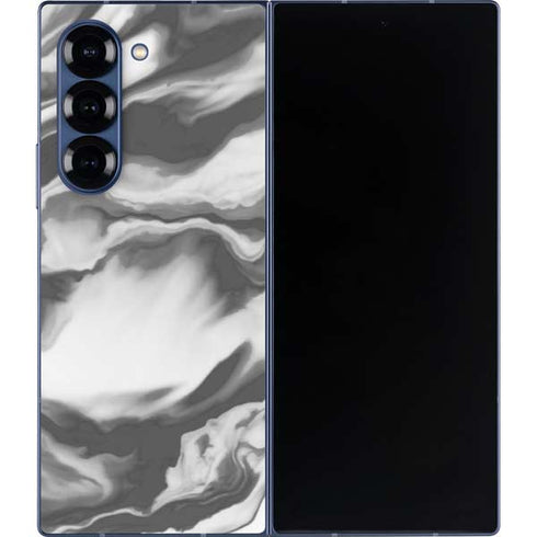 Grey Marble Ink Galaxy Z Fold6 Skin