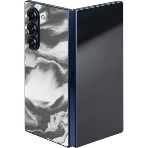 Grey Marble Ink Galaxy Z Fold6 Skin
