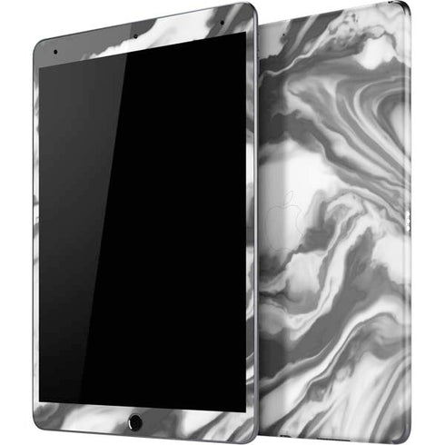 Grey Marble Ink iPad Skins