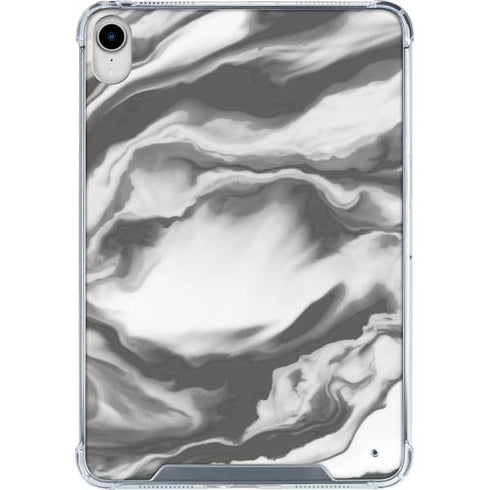 Grey Marble Ink iPad 11th Gen (2025) Clear Case