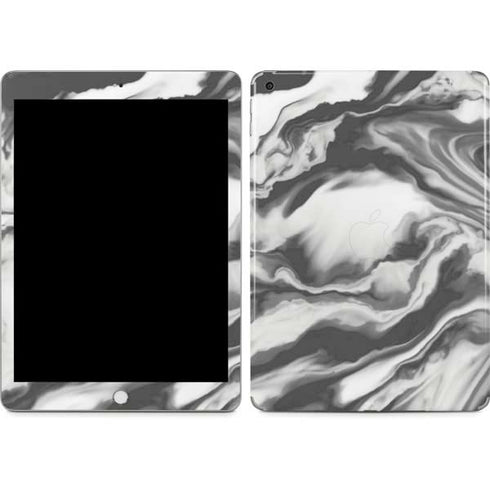 Grey Marble Ink Apple iPad Skin