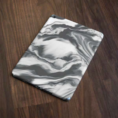 Grey Marble Ink Apple iPad Skin