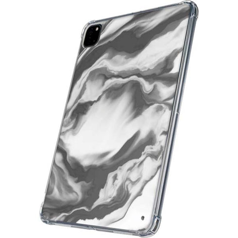 Grey Marble Ink iPad Pro 11in (2024) Clear Case