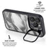 Grey Marble Ink iPhone 14 Pro Max Kickstand Case