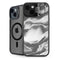 Grey Marble Ink iPhone 15 Kickstand Case