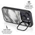 Grey Marble Ink iPhone 15 Kickstand Case