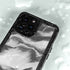 Grey Marble Ink iPhone 15 Pro Waterproof Case