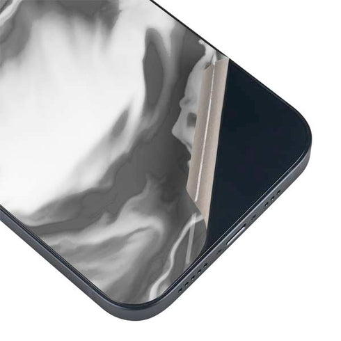 Grey Marble Ink iPhone 15 Skin