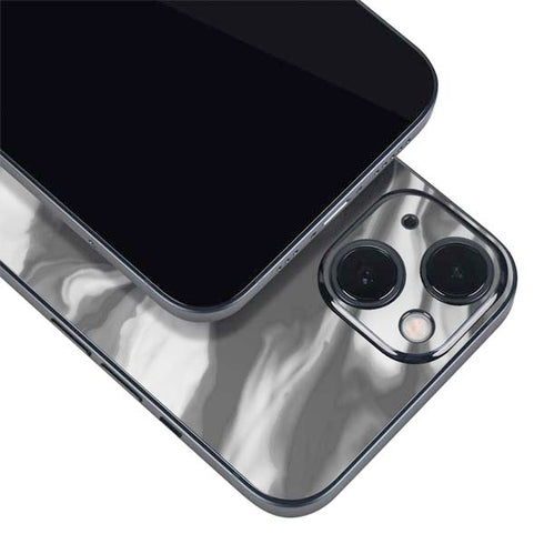 Grey Marble Ink iPhone 15 Skin