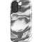 Grey Marble Ink iPhone 16 Plus Impact Case