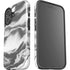 Grey Marble Ink iPhone 16 Plus Impact Case