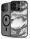 Grey Marble Ink iPhone 16 Plus Kickstand Case