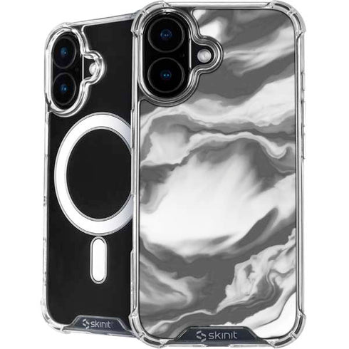 Grey Marble Ink iPhone 16 Plus MagSafe Case