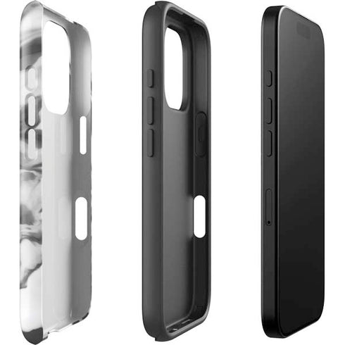 Grey Marble Ink iPhone 16 Pro Impact Case