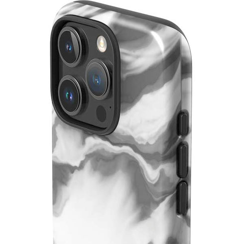 Grey Marble Ink iPhone 16 Pro Max Impact Case