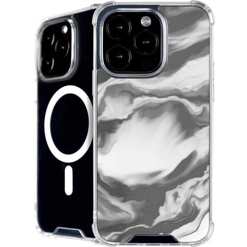 Grey Marble Ink iPhone 16 Pro Max MagSafe Case