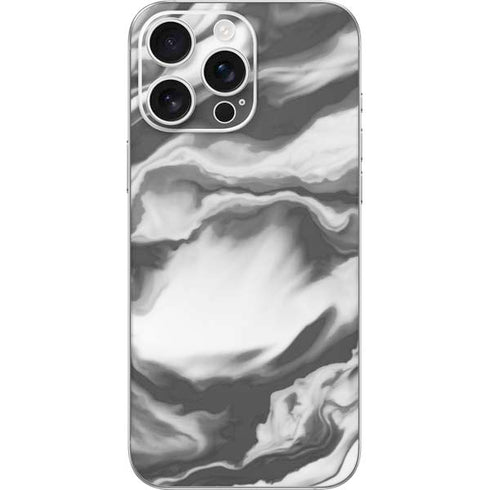Grey Marble Ink iPhone 16 Pro Max Skin