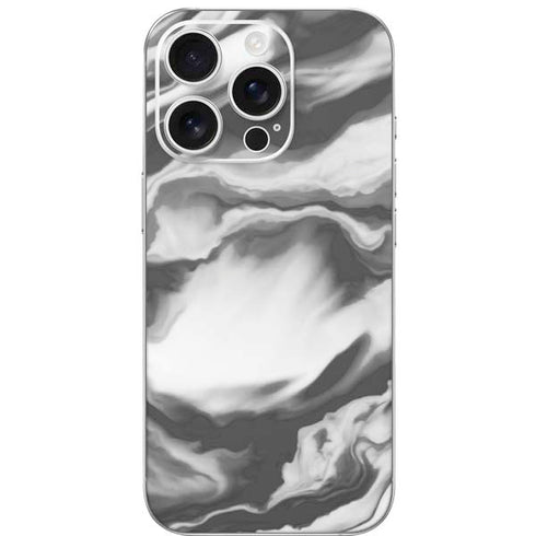 Grey Marble Ink iPhone 16 Pro Skin