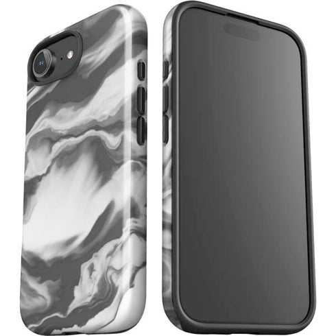 Grey Marble Ink iPhone 16e Impact Case