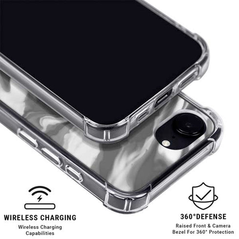 Grey Marble Ink iPhone 16e MagSafe Case