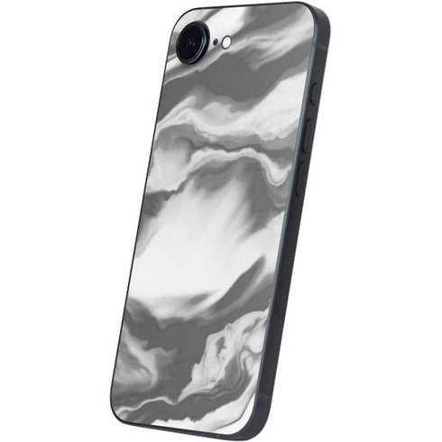 Grey Marble Ink iPhone 16e Skin