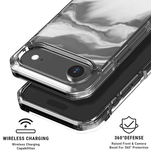 Grey Marble Ink iPhone 17 Air Clear Case