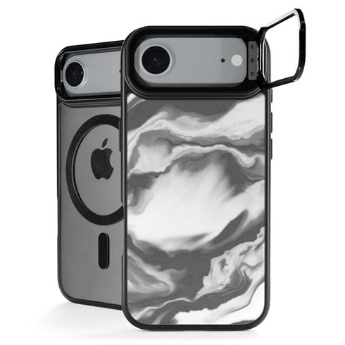 Grey Marble Ink iPhone 17 Air Kickstand Case