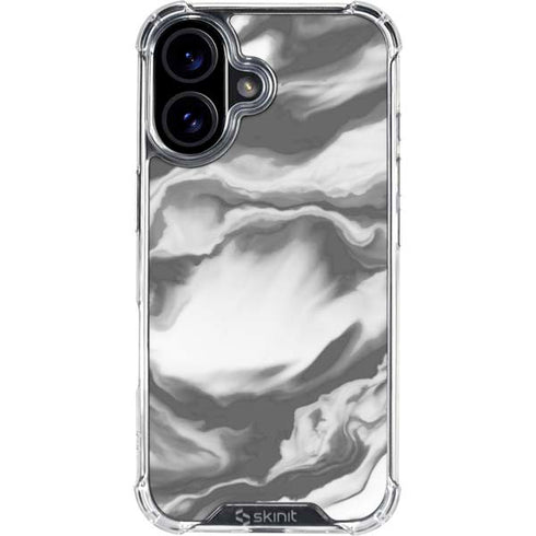 Grey Marble Ink iPhone 17 Clear Case