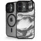 Grey Marble Ink iPhone 17 Kickstand Case