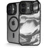 Grey Marble Ink iPhone 17 Kickstand Case