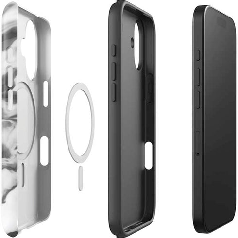 Grey Marble Ink iPhone 17 Magsafe Impact Case