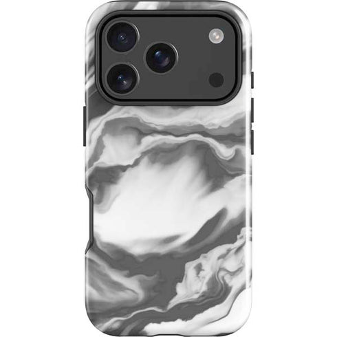 Grey Marble Ink iPhone 17 Pro Impact Case