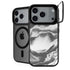 Grey Marble Ink iPhone 17 Pro Kickstand Case