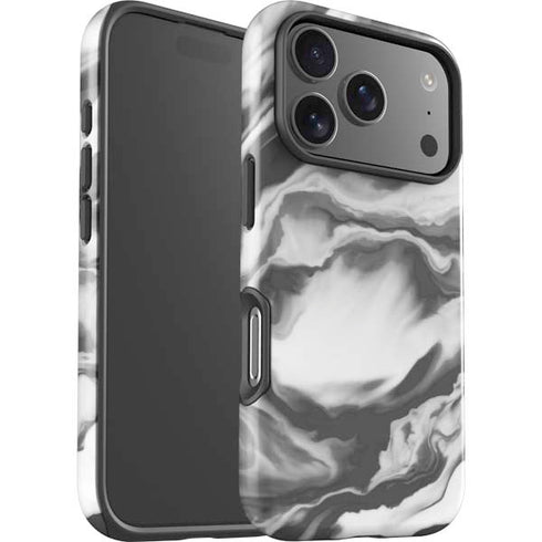 Grey Marble Ink iPhone 17 Pro Max Impact Case
