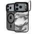 Grey Marble Ink iPhone 17 Pro Max Kickstand Case