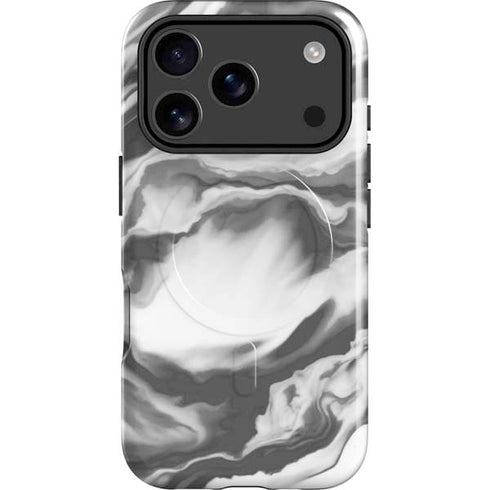 Grey Marble Ink iPhone 17 Pro Max Magsafe Impact Case