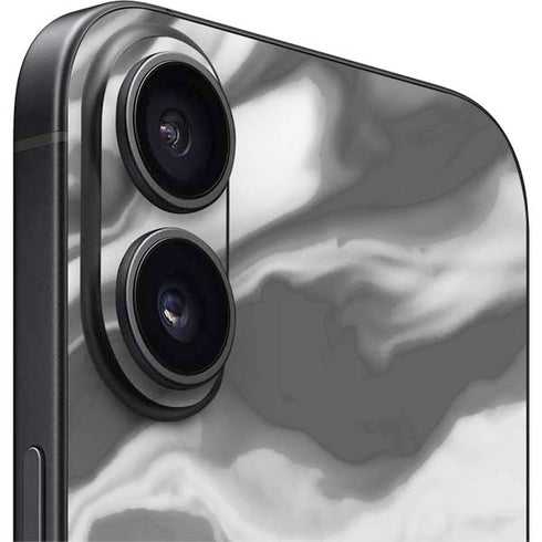 Grey Marble Ink iPhone 17 Skin
